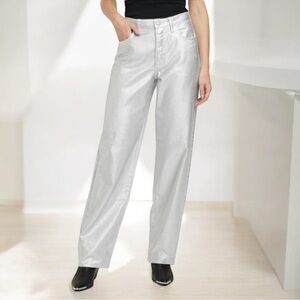 Universal Thread Women’s Mid-Rise Metallic Wash 90s Baggy Pants 12 NWT